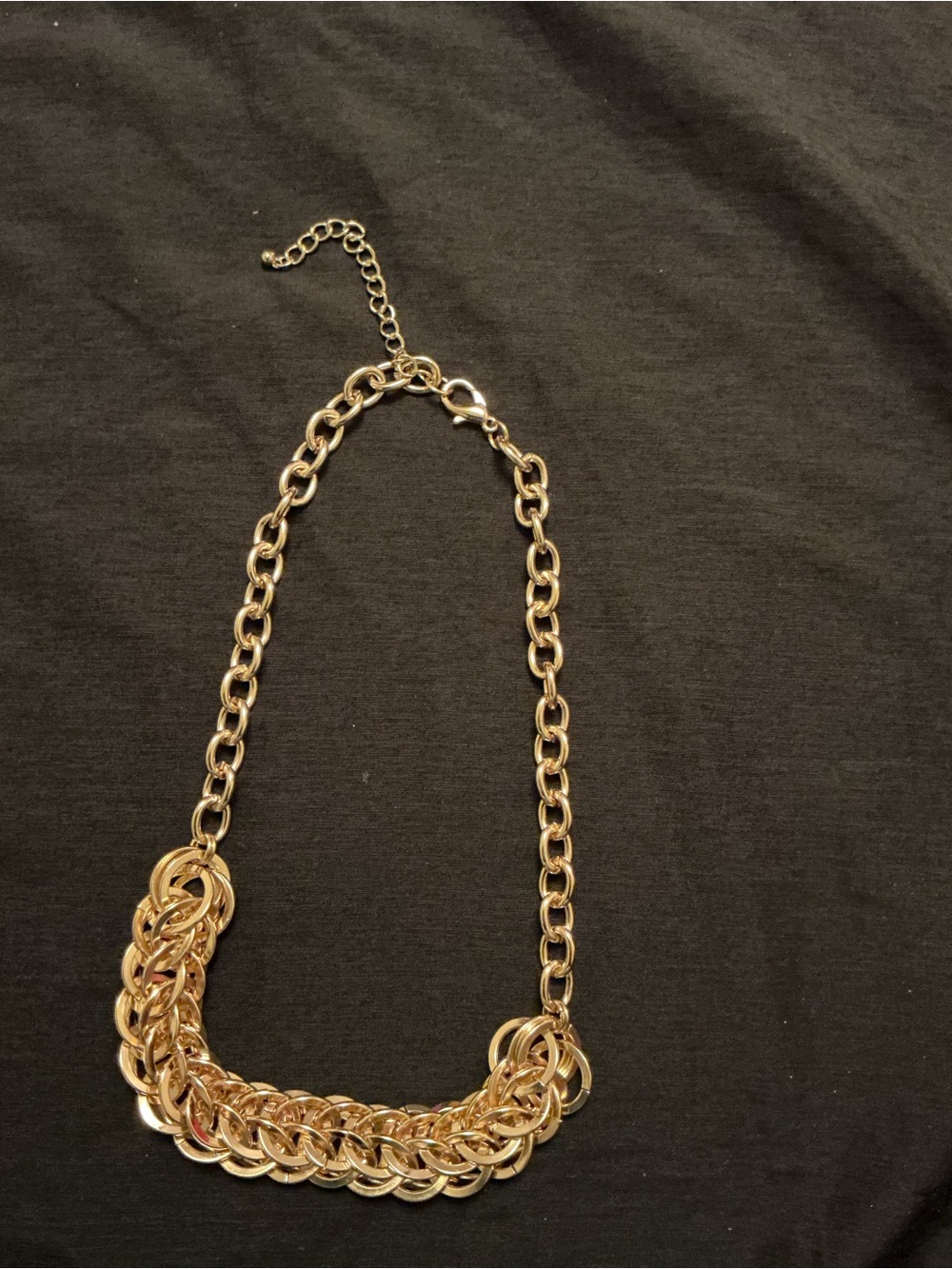 Gold Chain Link Statement Necklace - Women Jewelry